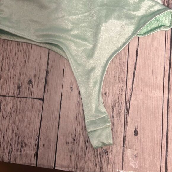 Free People Intimately Sky Mist Green / Mint Green 100 Ways Wrap Bodysuit - Size - Picture 14 of 16